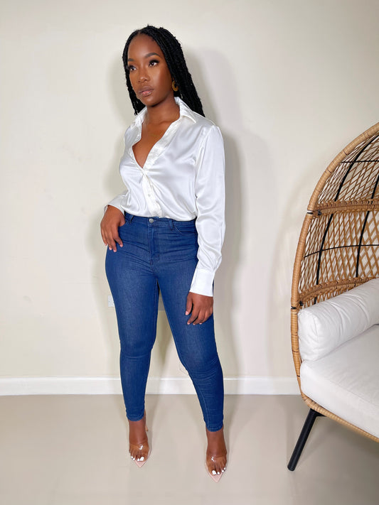 Bea High Waist Skinny Jeans-Ink