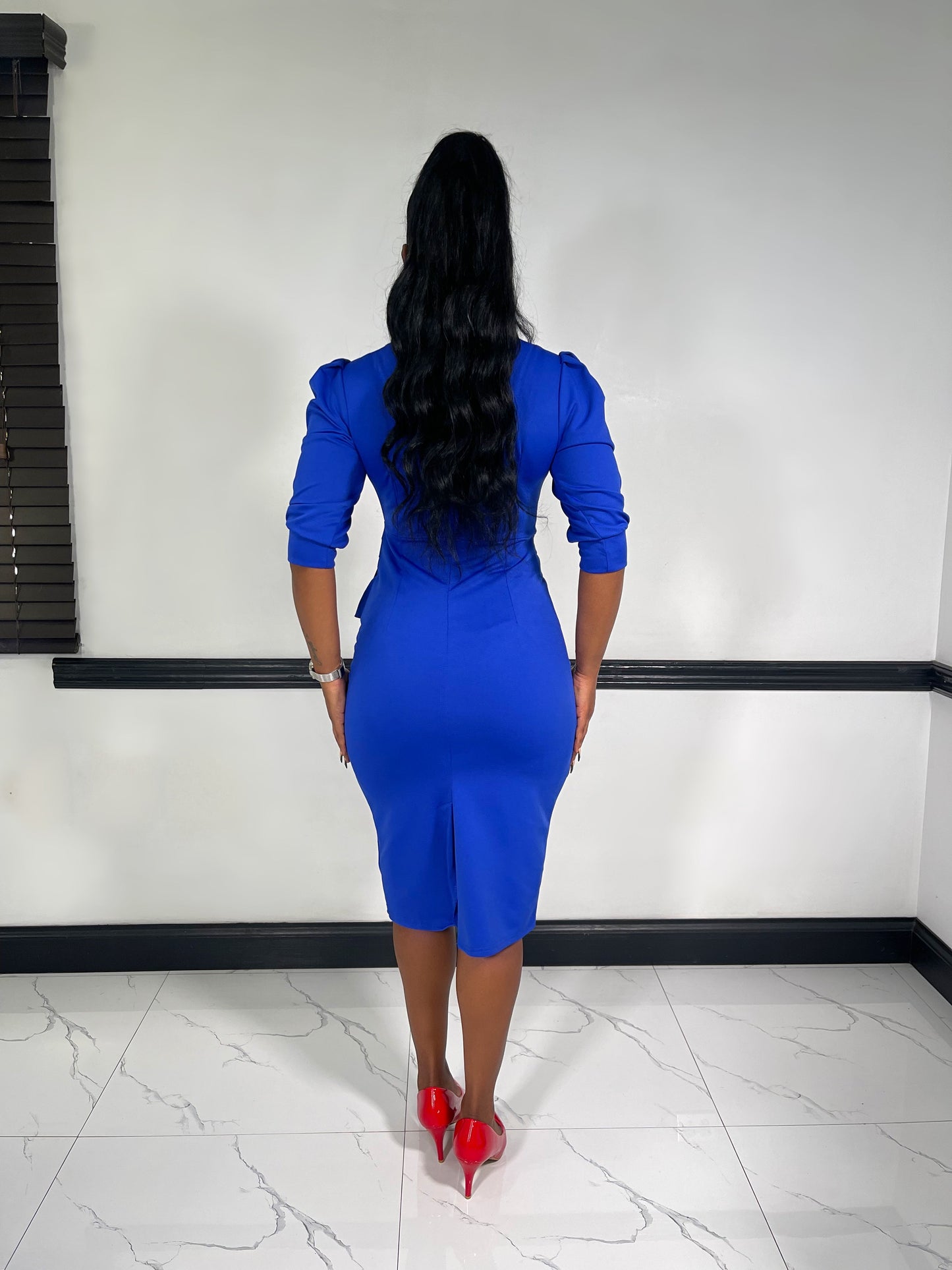 The Iconic Look Midi Dress-Blue