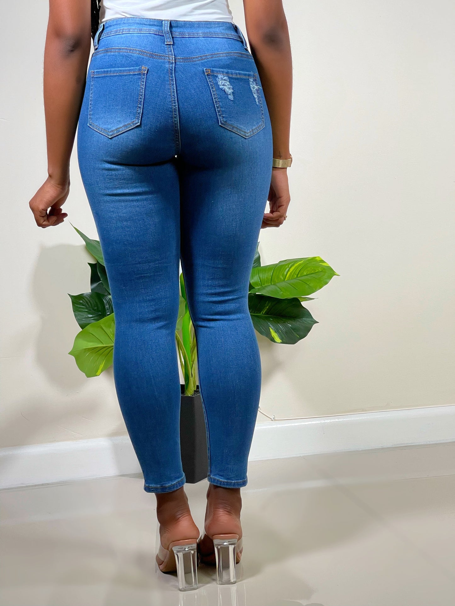 Jessie High Waist Ankle Jeans-Indigo